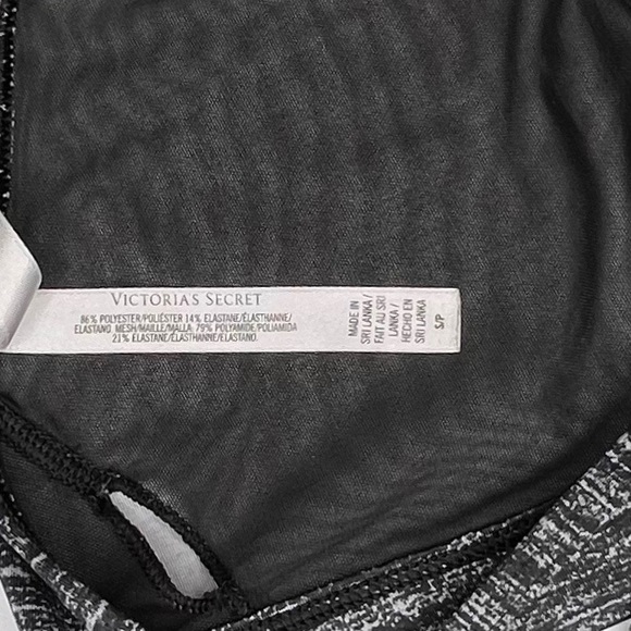 Victoria's Secret VSX Sport Gray White Black Burnout Strappy Mesh Workout Bra S - Picture 5 of 5